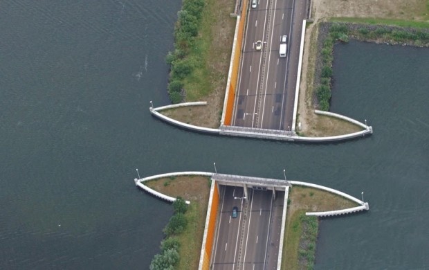 Aqueduct Veluwemeer in Netherlands