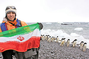 زن ایرانی قطب جنوب