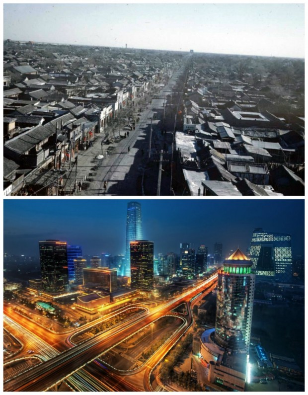 پکن، چین: دهه ی 1940 میلادی در مقایسه با حال حاضر