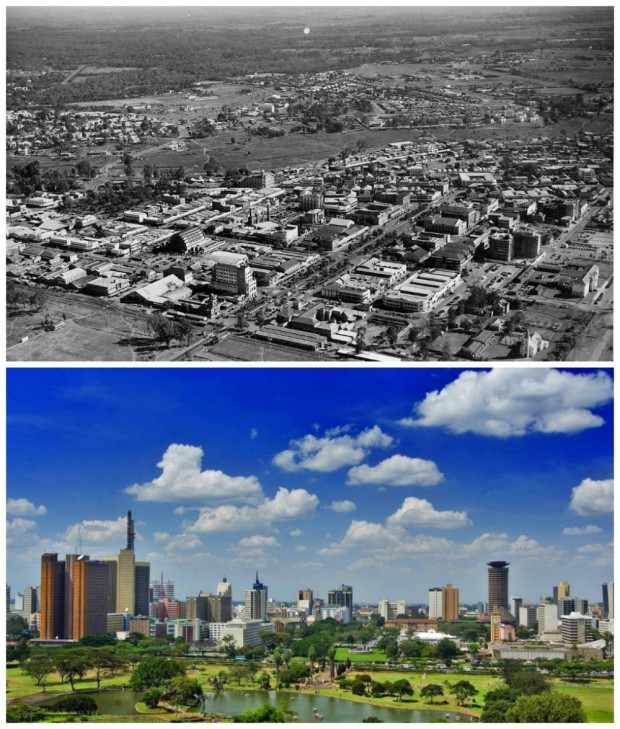 نایروبی، کنیا: دهه ی 1960 میلادی در مقایسه با حال حاضر