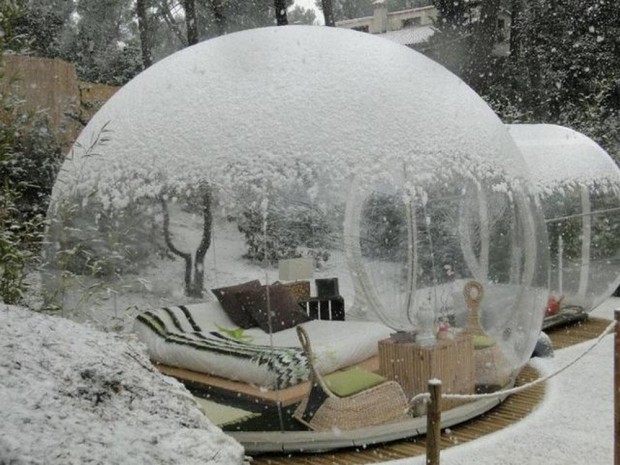 هتلی به شکل حباب در فرانسه