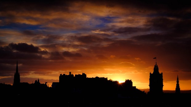 غروب خورشید، قلعه ی ادینبورگ