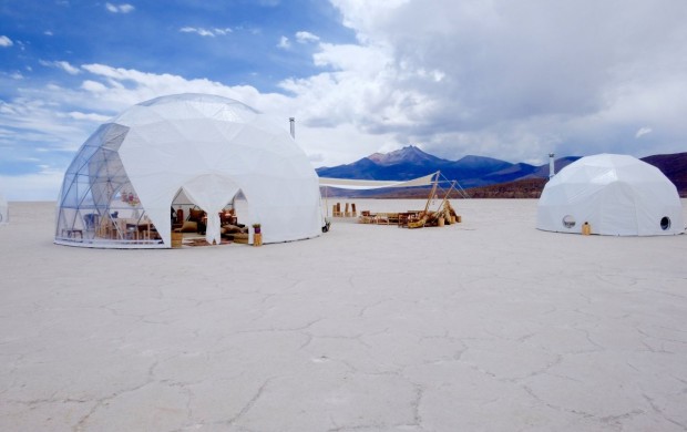 چادرهای بلینک در کویر نمک سالار دو اویونی در بولیوی