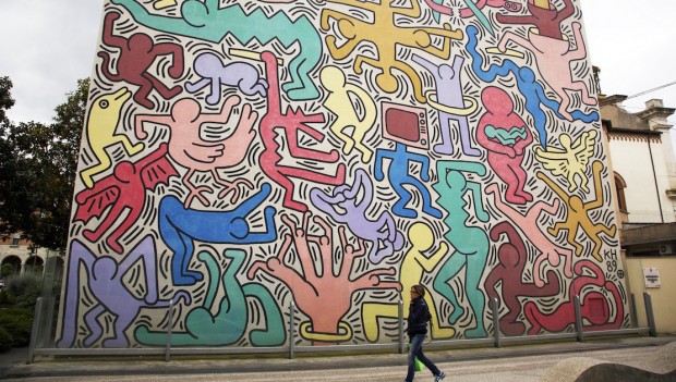 دیدنی های شهر پیزا ایتالیا، نقاشی دیواری کیت هرینگ